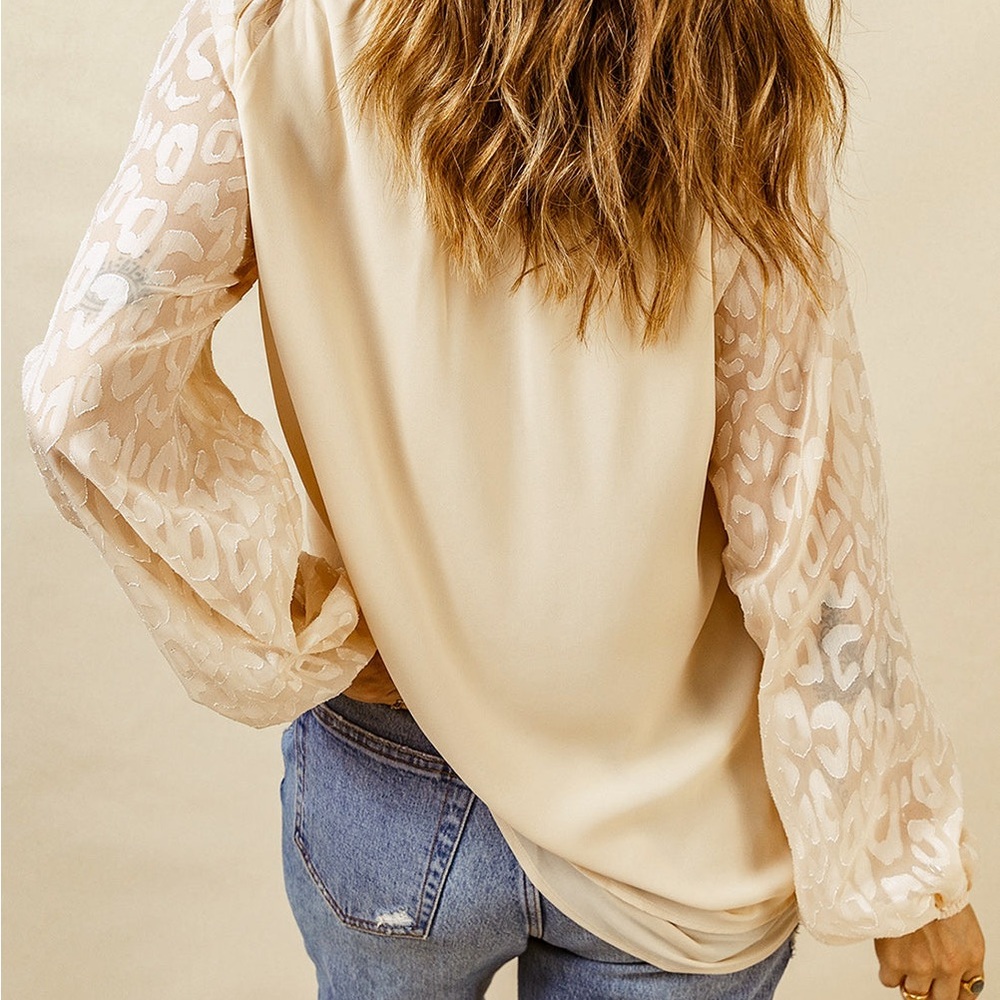 Tan leopard long sleeve - Picture 3 of 3